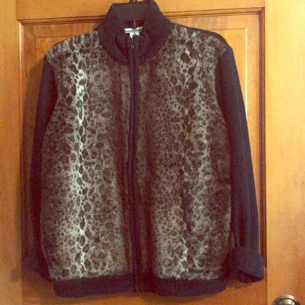 Animal print sweaters jacket